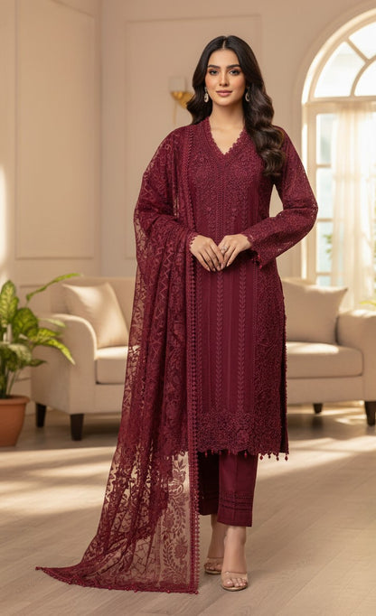 Maria B Style Luxury Organza Formal Dress – Party & Wedding Wear