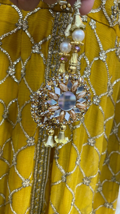 Chiffon Fabric Maxi with Organza Dupatta | Elegant Party & Wedding Wear