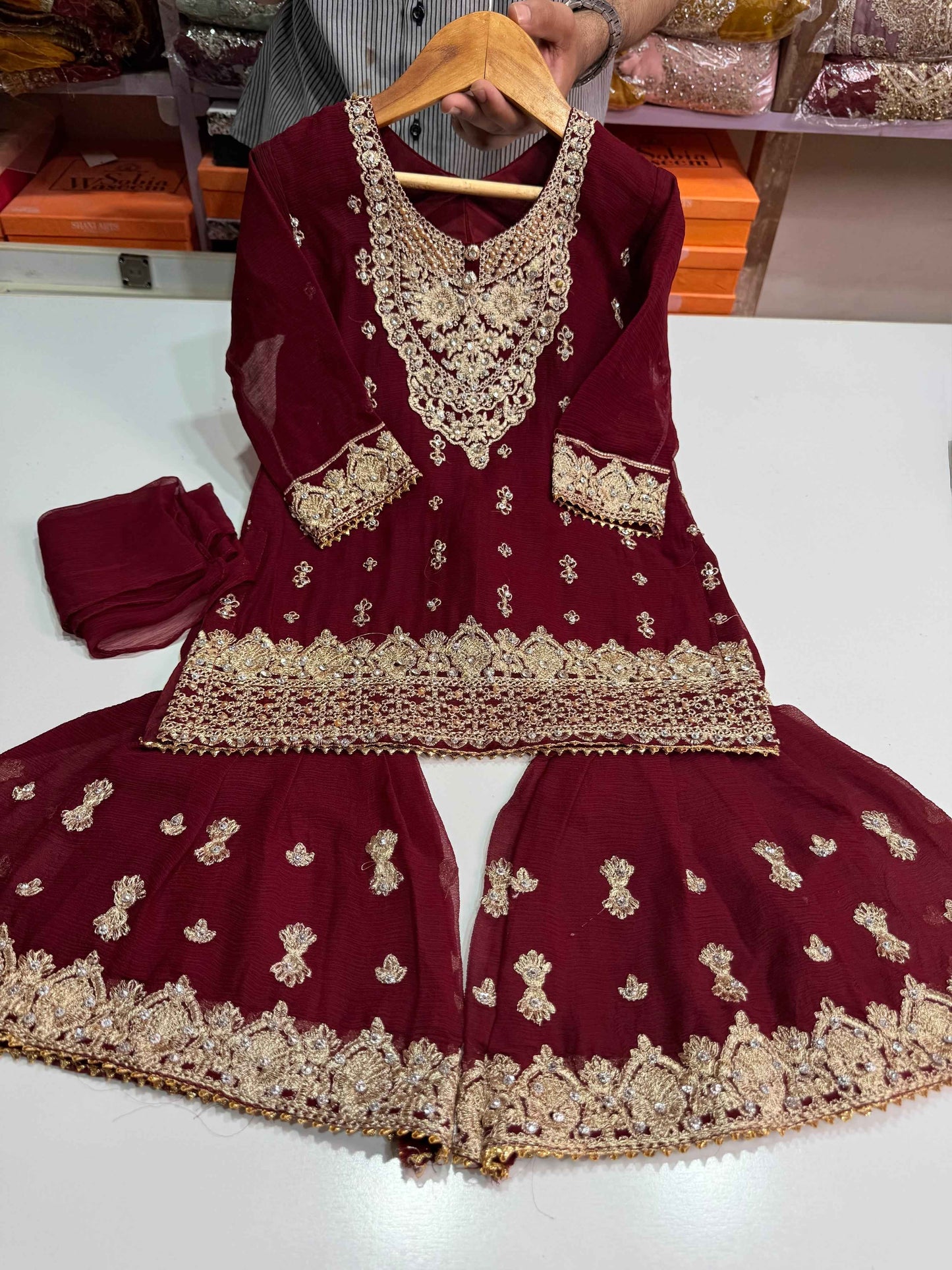 (Copy) CHIFFON FABRIC Kids Collection Beautiful Embroided Dress