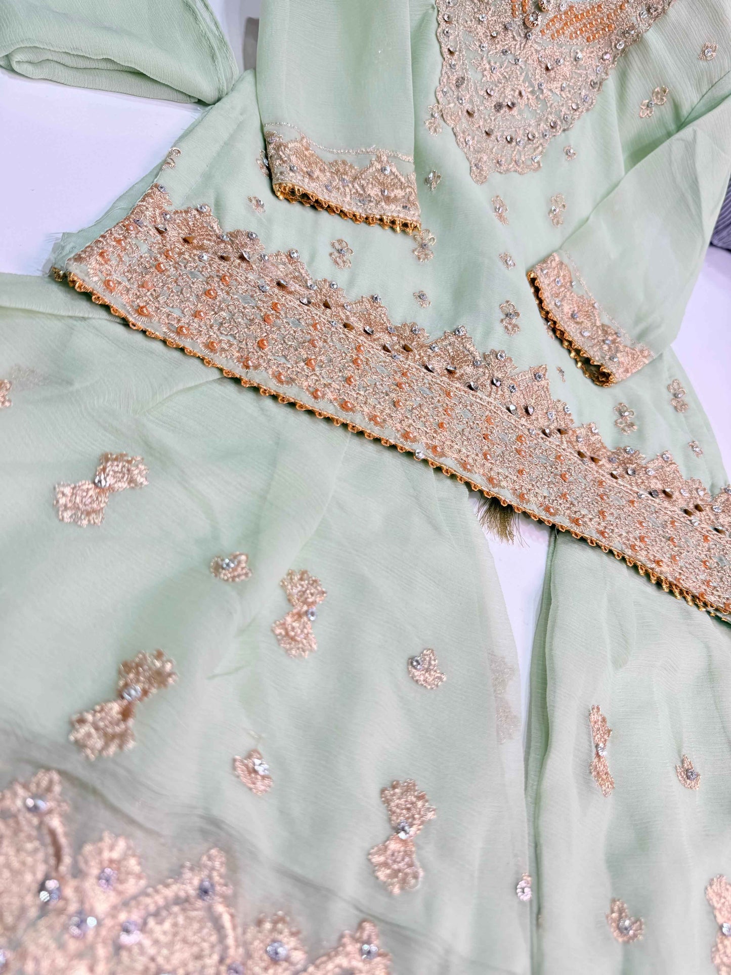 (Copy) CHIFFON FABRIC Kids Collection Beautiful Embroided Dress