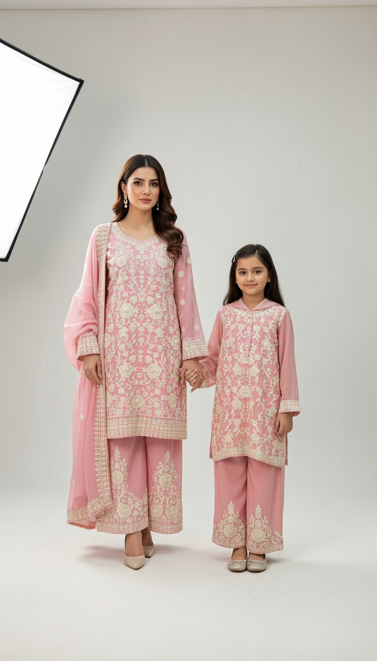 Chiffon Mother & Daughter Dress