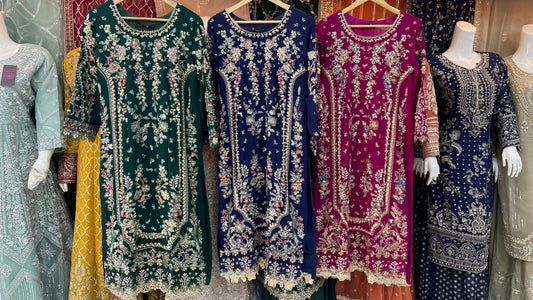 Chiffon Wedding Collection | Heavy Handwork, Sequence & Tassels with Big Flare Plazo