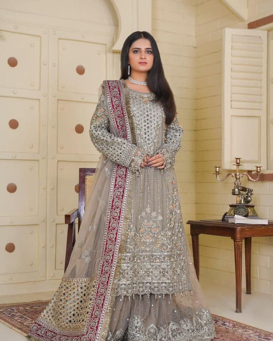 New Arrival Wedding Outfit – Long Shirt with Gharara