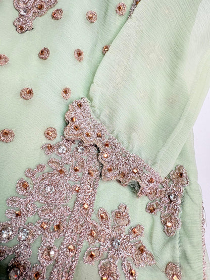 CHIFFON FABRIC Kids Collection Beautiful Embroided Dress