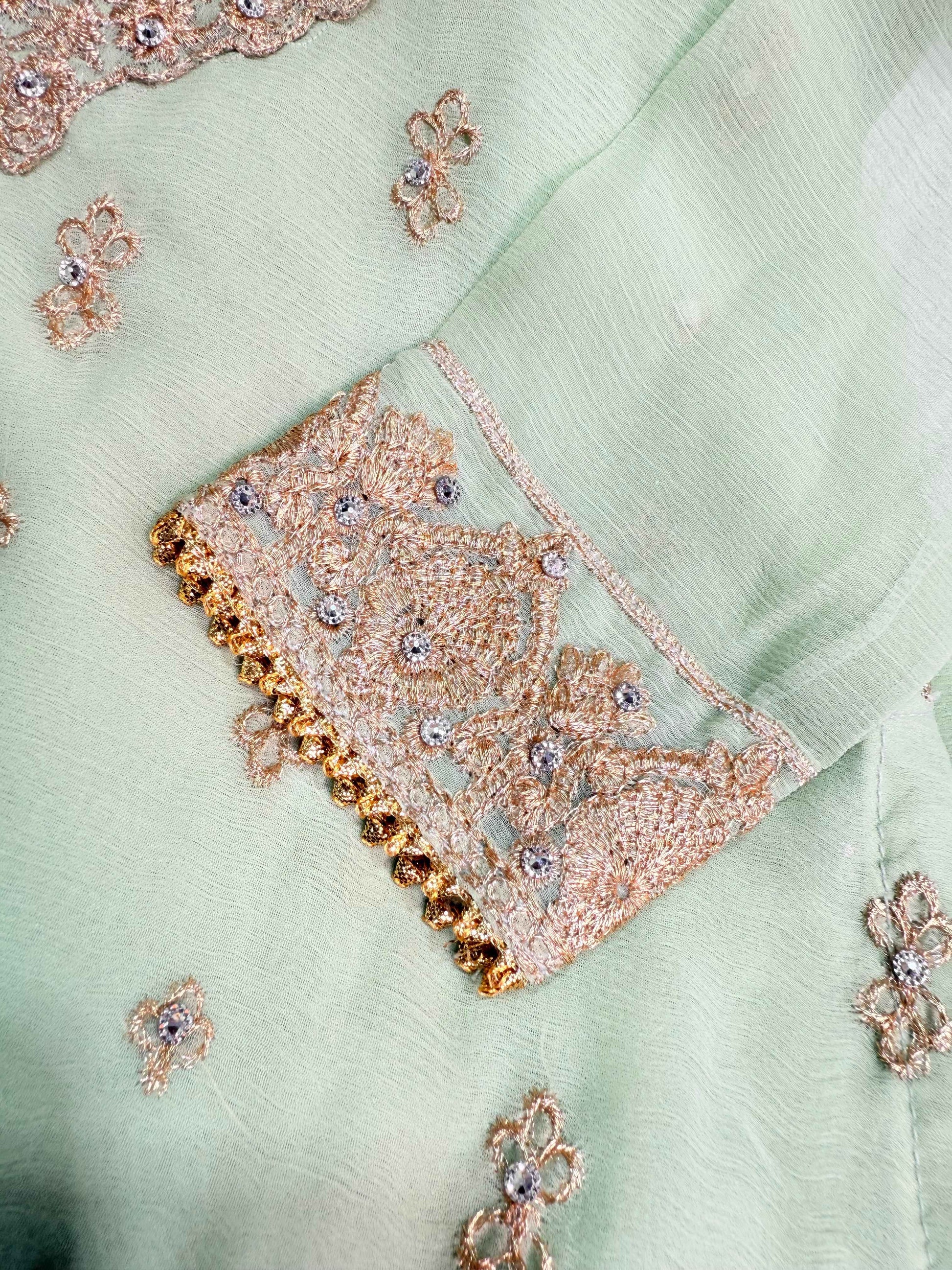 (Copy) CHIFFON FABRIC Kids Collection Beautiful Embroided Dress