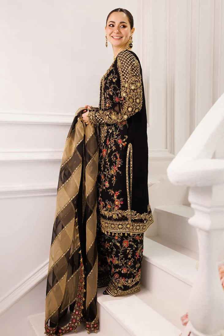 3PC Ready To Wear | Chiffon, Viscose & Organza Elegance