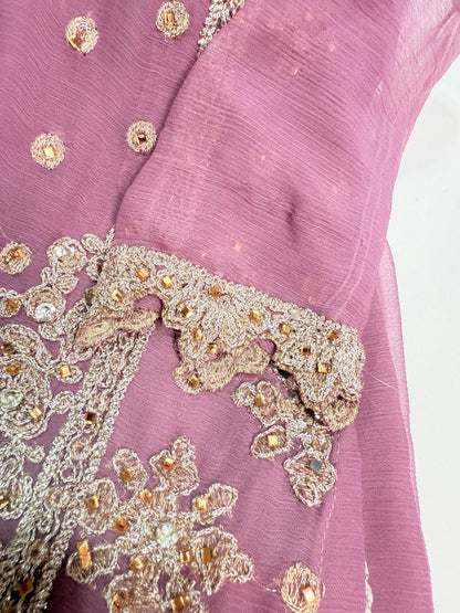 CHIFFON FABRIC Kids Collection Beautiful Embroided Dress