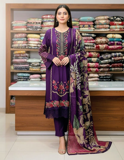 ASIM JOFA. Inspired Dress With Beautiful Short & Embroided Dupatta 2025