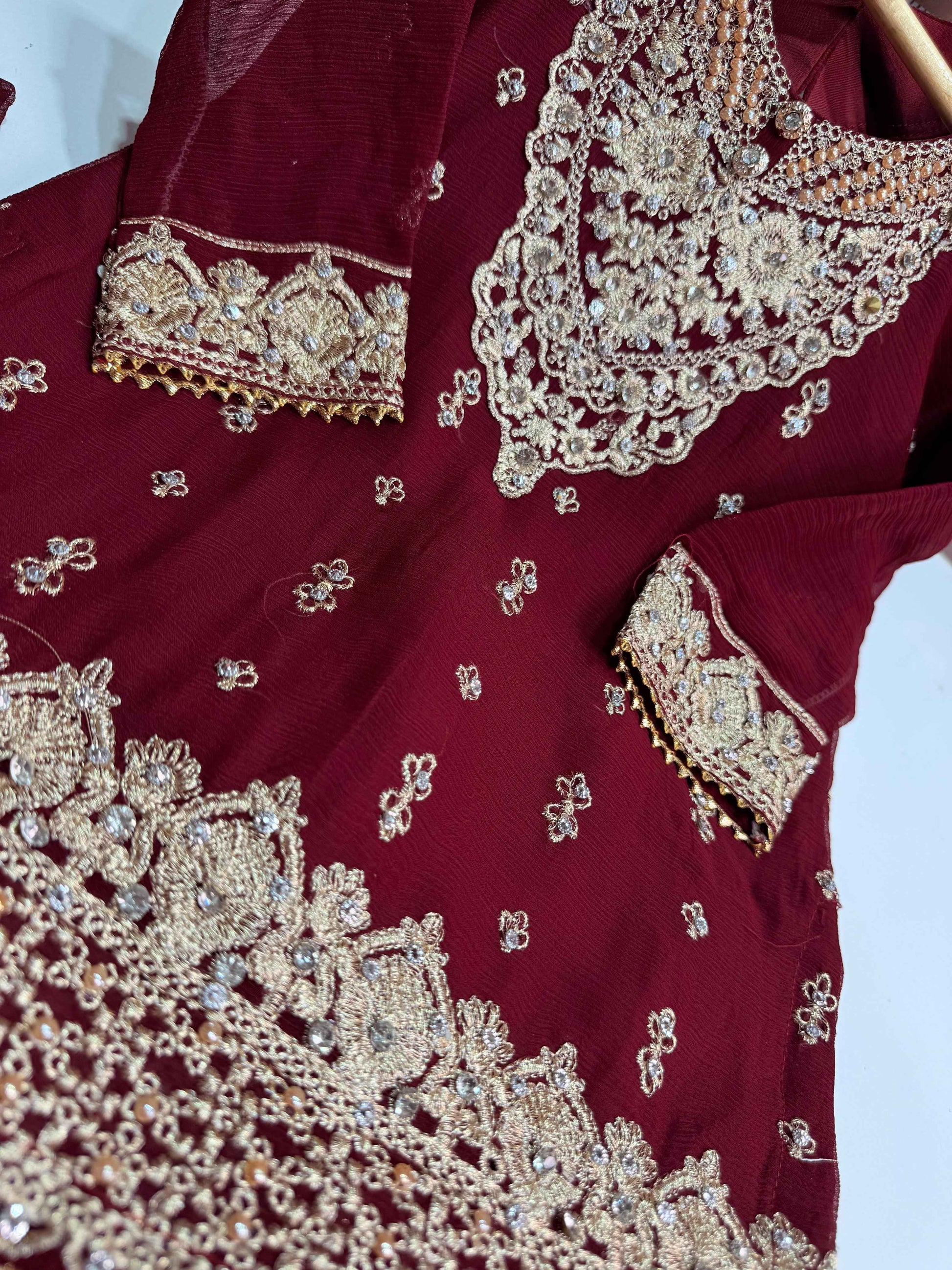 (Copy) CHIFFON FABRIC Kids Collection Beautiful Embroided Dress