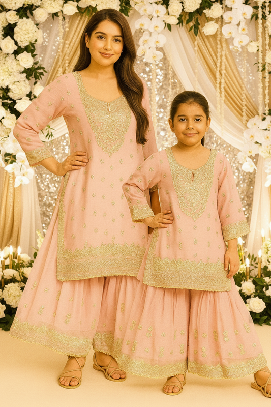 CHIFFON FABRIC Mother & Daughter Dress 2025