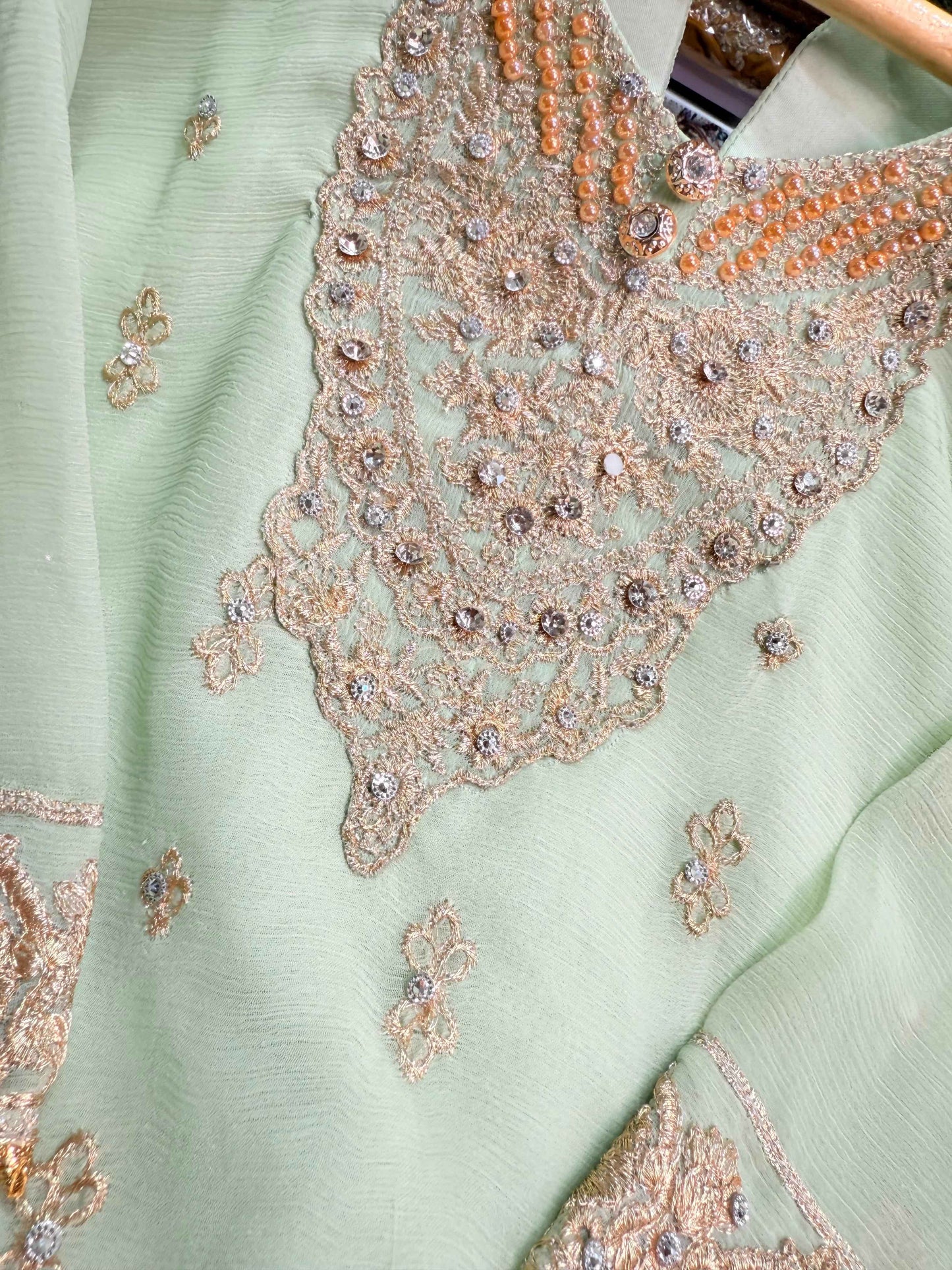 (Copy) CHIFFON FABRIC Kids Collection Beautiful Embroided Dress