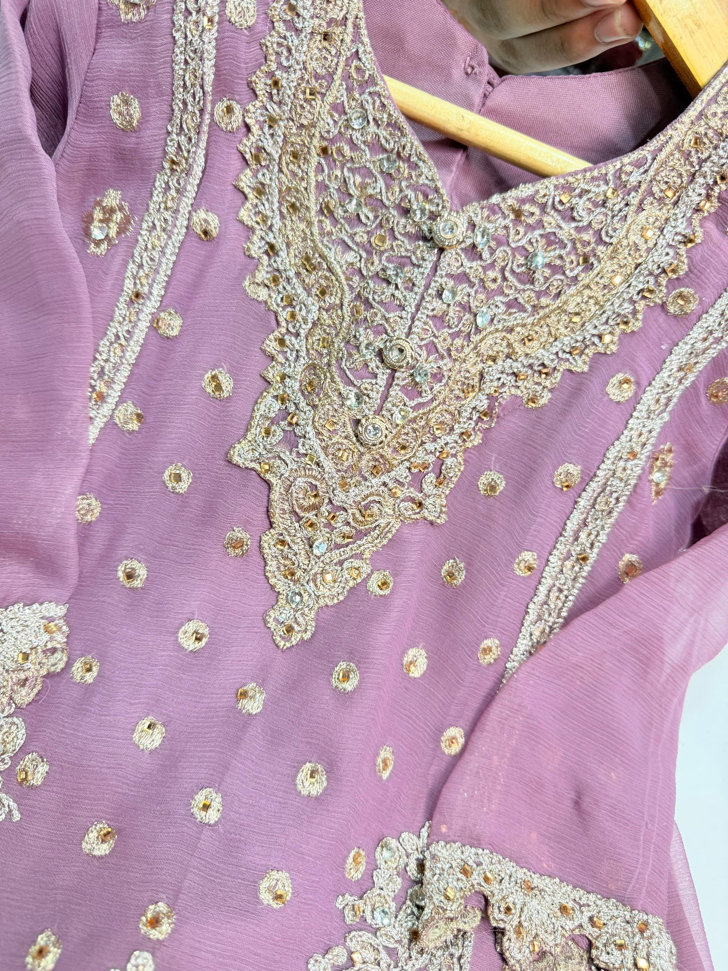 CHIFFON FABRIC Kids Collection Beautiful Embroided Dress