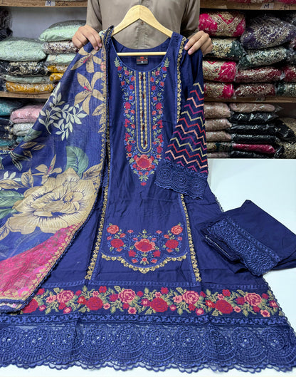 ASIM JOFA. Inspired Dress With Beautiful Short & Embroided Dupatta 2025