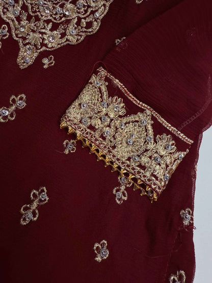 (Copy) CHIFFON FABRIC Kids Collection Beautiful Embroided Dress