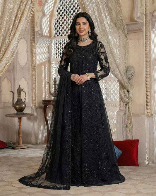 Organza Gown Style Maxi | Heavy Embroidered