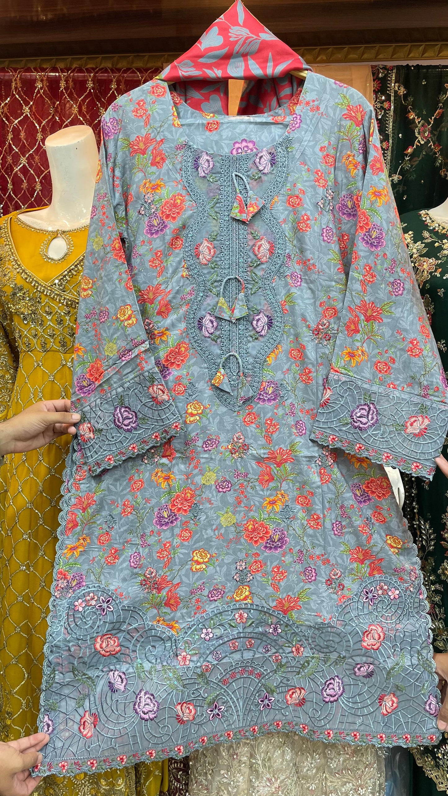 Lilen Stuff with Wool Shawl | Premium Winter Collection