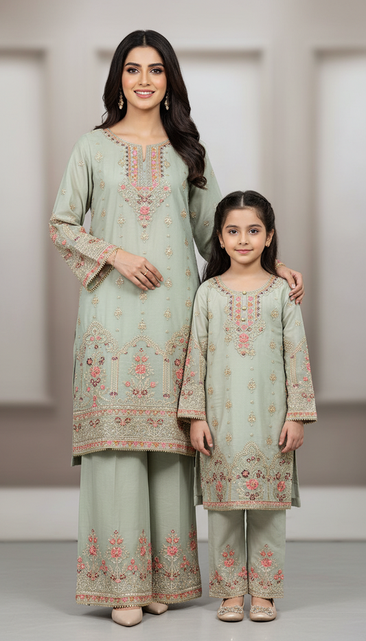 Chiffon Mother & Daughter Dress
